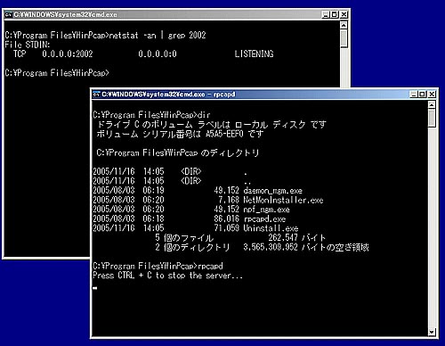 図5 コマンドラインからの起動
