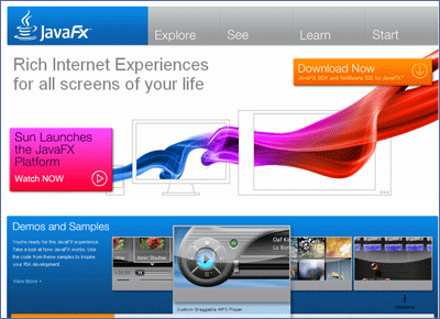 JavaFXのサイト
