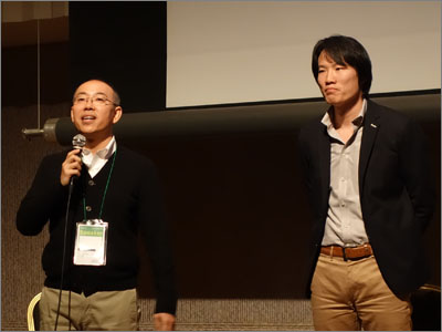 基調講演の司会を務めたPublickey 新野淳一氏(左)、アマゾンデータサービスジャパン 玉川憲氏(右)