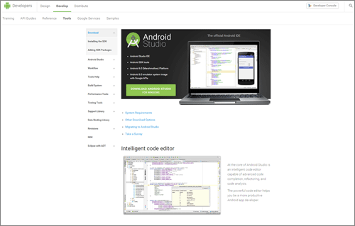 図3 Android Studio/SDKのダウンロード