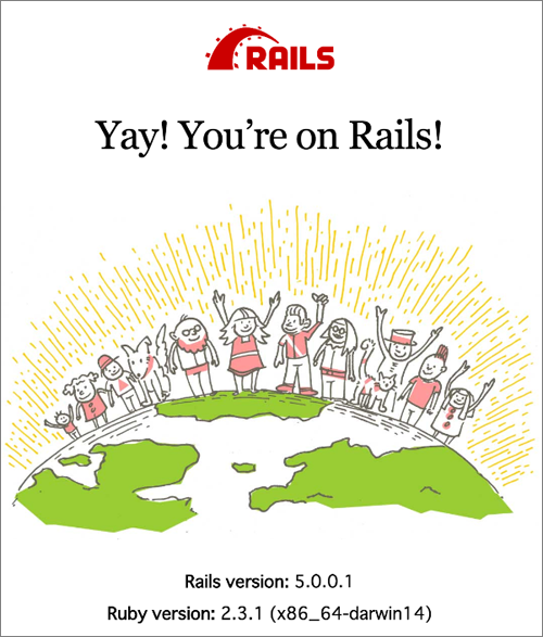 図1 Railsのスタートページ
