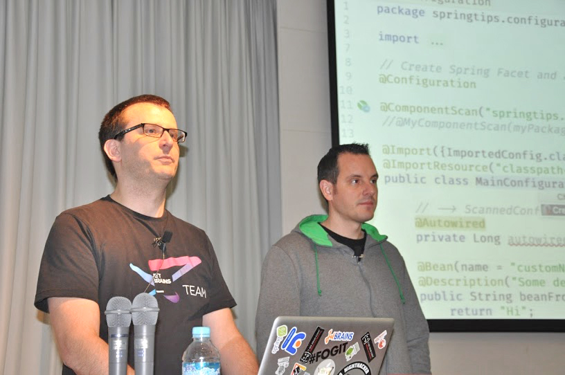 JetBrainsのYann Cebronさん(左)と、PivotalのStéphane Nicollさん(右)