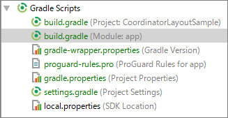 図1 Gradle Scriptsノード