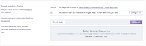 図3 ACMを設定した後の「Domains and certificates」
