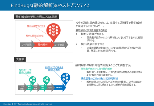 静的解析の解析内容や実施タイミングを調整する