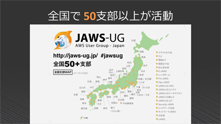 全国50支部以上が活動を展開するJAWS-UG