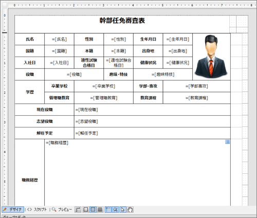 図1 Tablixコントロールで作られた帳票