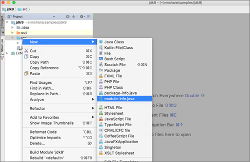 図4 IntelliJを使ったときのmodule-info.javaを作成する方法