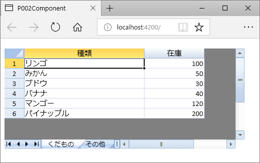 図4 Spread.Sheetsの独自タグ利用例(P002-component)
