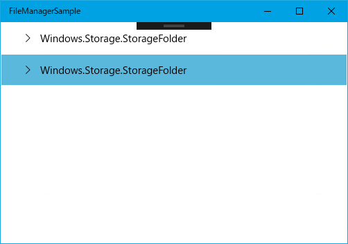 取得したルートフォルダーのオブジェクトをそのままTreeViewに表示した
