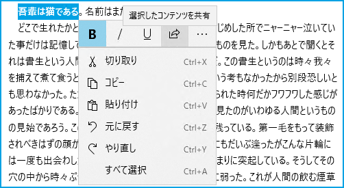 RichEditBoxのコマンドフライアウトに［共有］ボタンを追加した