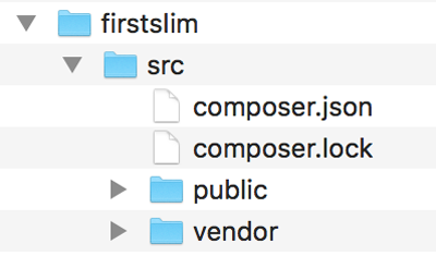 図2:composerコマンド実行後のsrcフォルダ内