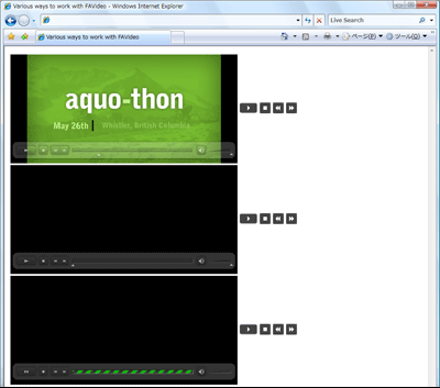 「Variations.html」 右側のボタンを押すと、どの動画も再生できるようになる 「Variations.html」 右側のボタンを押すと、どの動画も再生できるようになる
