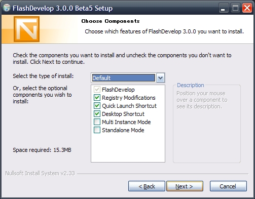 FlashDevelopインストール設定 FlashDevelopインストール設定