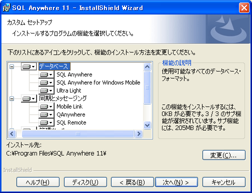 図2.1 : カスタム セットアップ