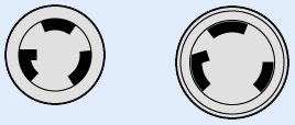 図3 NEMA L6-20(左)/図4 NEMA L6-30(右)