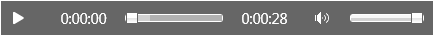 audio要素のレンダリング例(Internet Explorer 9 β版)