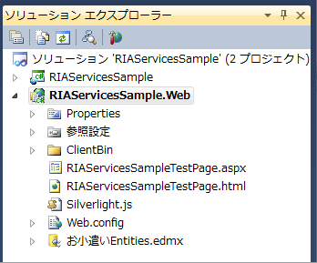 図2 エンティティデータモデルを追加した直後