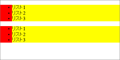 図01:リストのデフォルトスタイル(default.html)