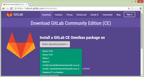 GitLabのダウンロード