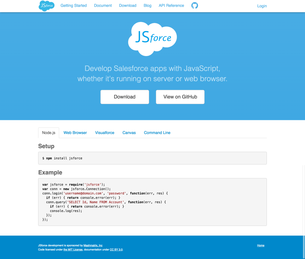 JSforceのサイト